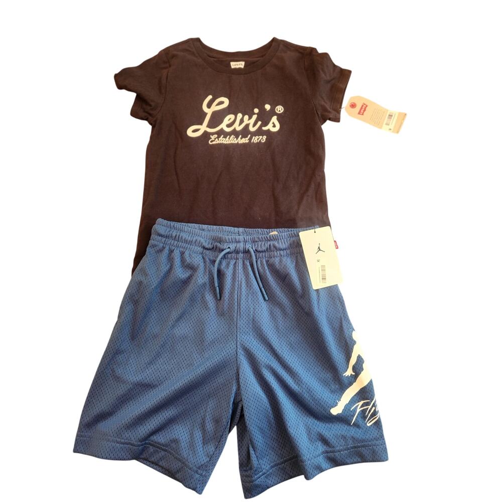 NWT Boy's Jordan Levi's Clothing Bundle 2 Piece S